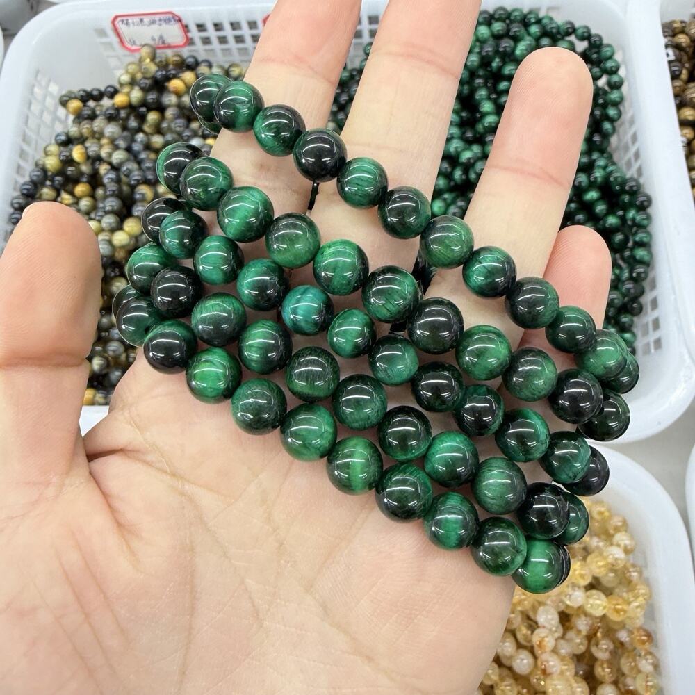 8MM Green Tigers Eye Bracelet